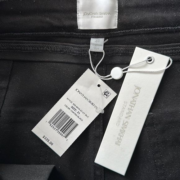 Simkhai Amelia Straight Leg Denim Coated Black Size 31 - Picture 6 of 11